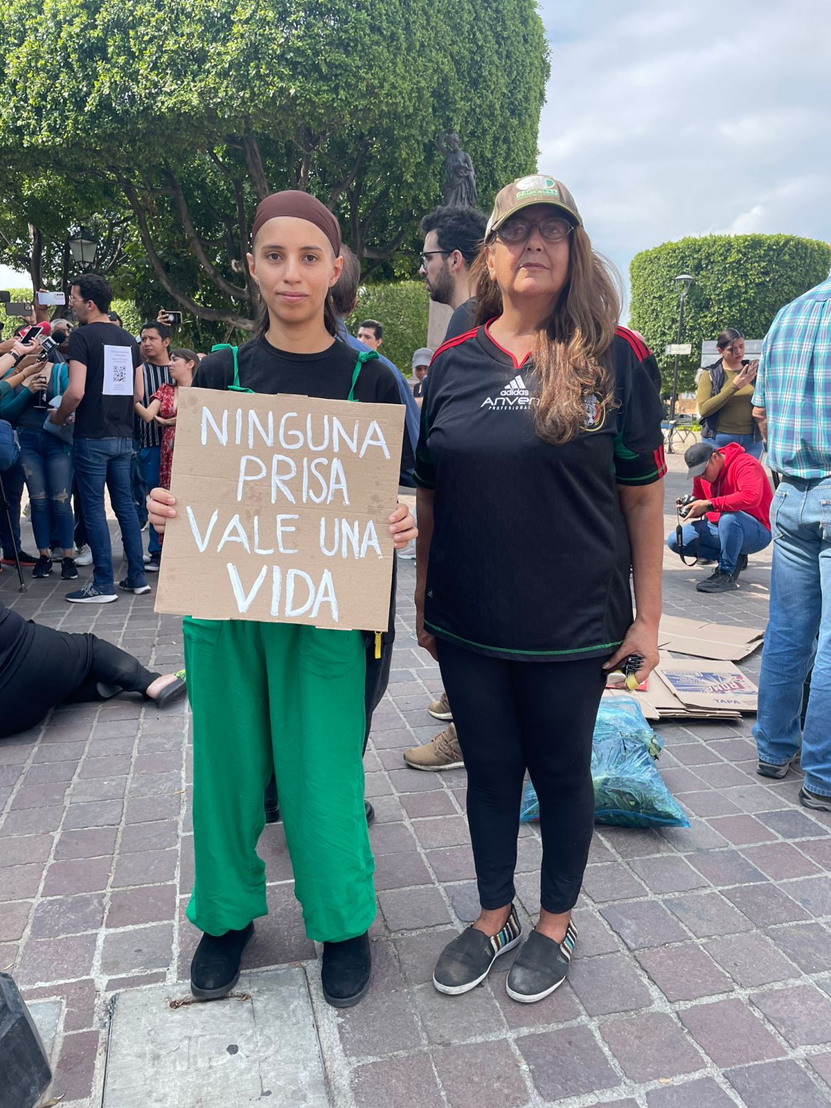 Margarita Sánchez participó en la protesta en representación de amigos y familiares. Crédito: Evlyn.Online